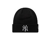 Mütze New Era - MLB Metallic Beanie Medium Knit - NY Yankees - Black