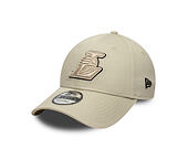 Kappe New Era - NBA Team Outline 9FORTY - LA Lakers - Stone / Black