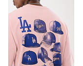 T-Shirt New Era - MLB Cap Graphic Oversized Tee - LA Dodgers - Pink Rouge