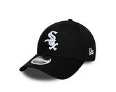 Kappe New Era - MLB Side Script 9FORTY M-CROWN - Chicago White Sox - Black