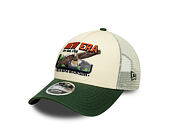 Kappe New Era - Branded Graphic 9FORTY M-CROWN A-Frame Trucker - Cream / Cilantro Green