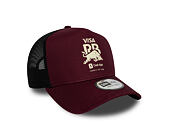 Kappe New Era - F1 Seasonal 9FORTY A-Frame Trucker - Visa Cash App RB - Burgundy