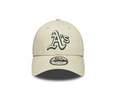 Kappe New Era - MLB Team Outline 9FORTY - Oakland Athletics - Stone / Cilantro Green