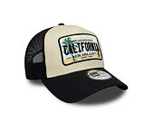 Kappe New Era - Branded Licence Plate 9FORTY A-Frame Trucker - Navy / Stone