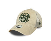 Damen Kappe New Era - Branded Velour 9FORTY M-CROWN A-Frame Trucker - Cream