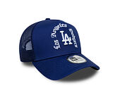 Kappe New Era - MLB Wordmark 9FORTY A-Frame Trucker - LA Dodgers - Royal