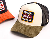 Kappe New Era - Branded Patch Cord 9FORTY A-Frame Trucker - Cream / New Olive