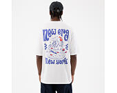 T-Shirt New Era - Branded PIzza Time Graphic Oversized Tee - White