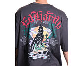 T-Shirt Ed Hardy - Mens Don Wolf Eagle Panther Relaxed T-Shirt - Charcoal