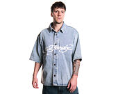 Hemd Ed Hardy - Mens Eagle And Stars Relaxed Denim Shirt - Bleach
