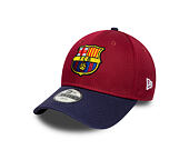 Kinder Kappe New Era - Contrast Stitch 9FORTY - Barcelona FC - Cardinal / Navy