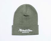 Mütze Mitchell & Ness Branded Pinscript Cuff Knit Olive