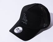 Kappe New Era - MLB Black on Black 9FORTY Trucker - LA Dodgers - Black