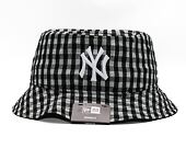 Damen Bucket Mütze New Era MLB Womens Gingham Tapered Bucket - NY Yankees - Black