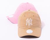 Damen Kappe New Era 9TWENTY MLB Washed - NY Yankees - Camel / White