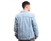 Jacke Karl Kani OG Paintsplatter Denim Trucker Jacket Bleached blue/white