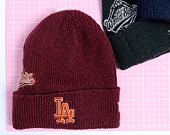 Mütze New Era - Knit Medium MLB Ws Patch Beanie - LA Dodgers - Cardinal