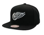 Kappe Mitchell & Ness - Evergreen Black White Snapback Vntg - Detroit Red Wings - Black
