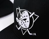 Kappe Mitchell & Ness - Evergreen Black White Snapback Vntg - Anaheim Ducks - Black