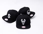 Kappe Mitchell & Ness - Evergreen Black/White Snapback - Milwaukee Bucks - Black