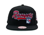 Kappe Mitchell & Ness - New York Rangers - Oversweep Snapback Vntg - Black