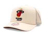 Kappe Mitchell & Ness - Miami Heat - Evergreen Trucker Hwc - Off White