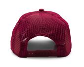 Kappe New Era - Branded Oval Foam Patch 9FORTY Trucker - White / Cherry