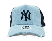Damen Kappe New Era - MLB Denim 9FORTY Trucker - NY Yankees - Blau