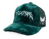 Kappe Reflection Luxury Fuzzy Trucker - Bottle Green/ White
