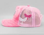 Kappe Reflection Luxury Samt Strasssteine Pink / Weiß