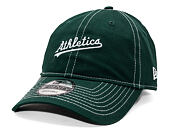 Kappe New Era - MLB Contrast Stitch 9TWENTY - Oakland Athletics - Dark Green / White