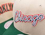 Kappe Mitchell & Ness - Green Orange Pro Crown - Chicago Bulls - Sand/Green