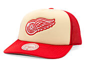 Kappe Mitchell & Ness - NHL Vintage Block Trucker - Detroit Red Wings - Cream