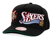 Kappe Mitchell & Ness - NBA Busted Pro HWC - Philadelphia 76Ers - Black