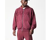 Pullover New Era - Branded Washed Full-Zip Hoody - Burgundy