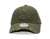 Damen Kappe New Era - MLB Womens Distressed 9FORTY - NY Yankees - Rifle Green