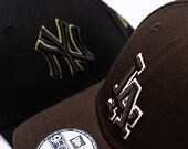 Kappe New Era - MLB Team Outline 9FORTY - LA Dodgers - Brown / Stone