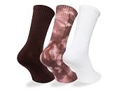 Socken New Era - Tie dye Crew Socks 3pk - Brown / Tie Dye / White
