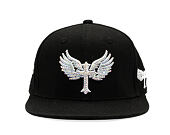 Kappe Reflection Luxury Shine Loud Snapback - Satin Schwarz / Weiß