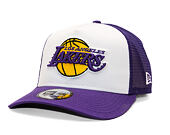 Kappe New Era - NBA Side Patch 9FORTY - A-Frame Trucker - LA Lakers - Purple