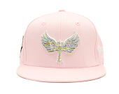 Kappe Reflection Luxury Shine Loud Snapback - Baby Pink / Weiß