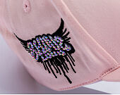 Kappe Reflection Luxury Shine Loud Snapback - Baby Pink / Weiß