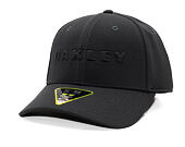 Kappe Oakley - Bark Embossed Hat - Pitch Black/Flame Red