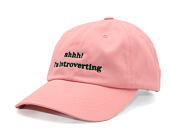 Kappe 8by8 - Dadcap - "shhh! I'm introverting" - Baby Pink/Green