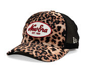 Damen Kappe New Era - Branded Leopard 9FORTY M-CROWN Trucker - Camel