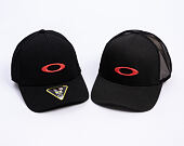 Oakley - Trucker Ellipse Hat - Pitch Black/Flame Red