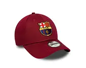 Kinder Kappe New Era - Core Logo 9FORTY Kids - Barcelona FC - Cardinal