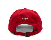 Schirmmütze 8by8 - Dadcap - "Kaffee, weil Erwachsensein schwer ist" - Cranberry