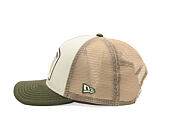 Kappe New Era - Branded Wild West Patch 9FORTY M-CROWN A-Frame Trucker - New Olive / Stone
