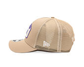 Kappe New Era - NBA Felt Patch 9FORTY M-CROWN A-Frame Trucker - LA Lakers - Camel